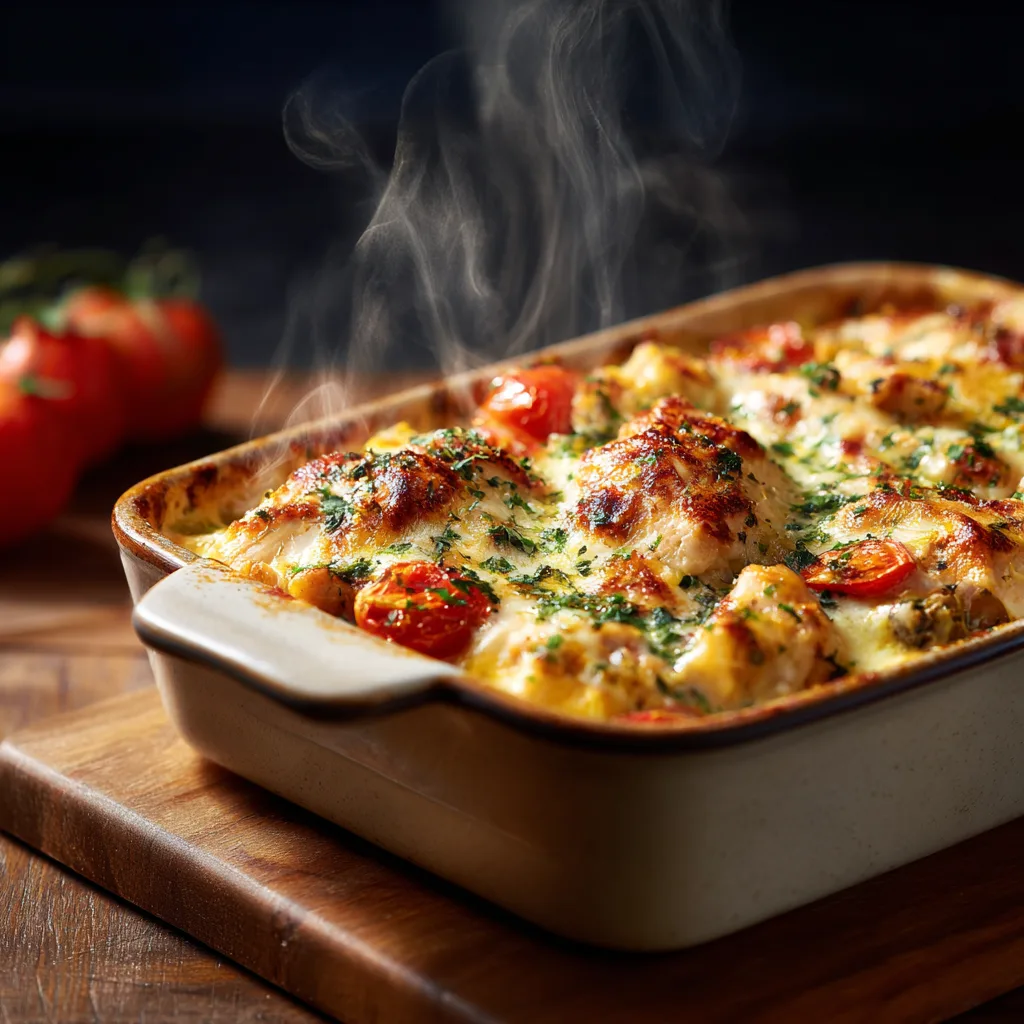 Baked Tuscan Chicken Casserole