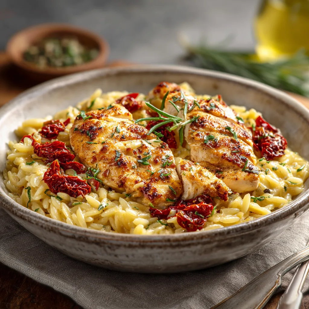 Creamy Sun-Dried Tomato Chicken Orzo Meal