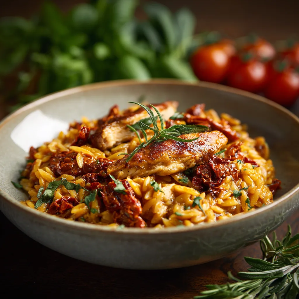 Creamy Sun-Dried Tomato Chicken Orzo