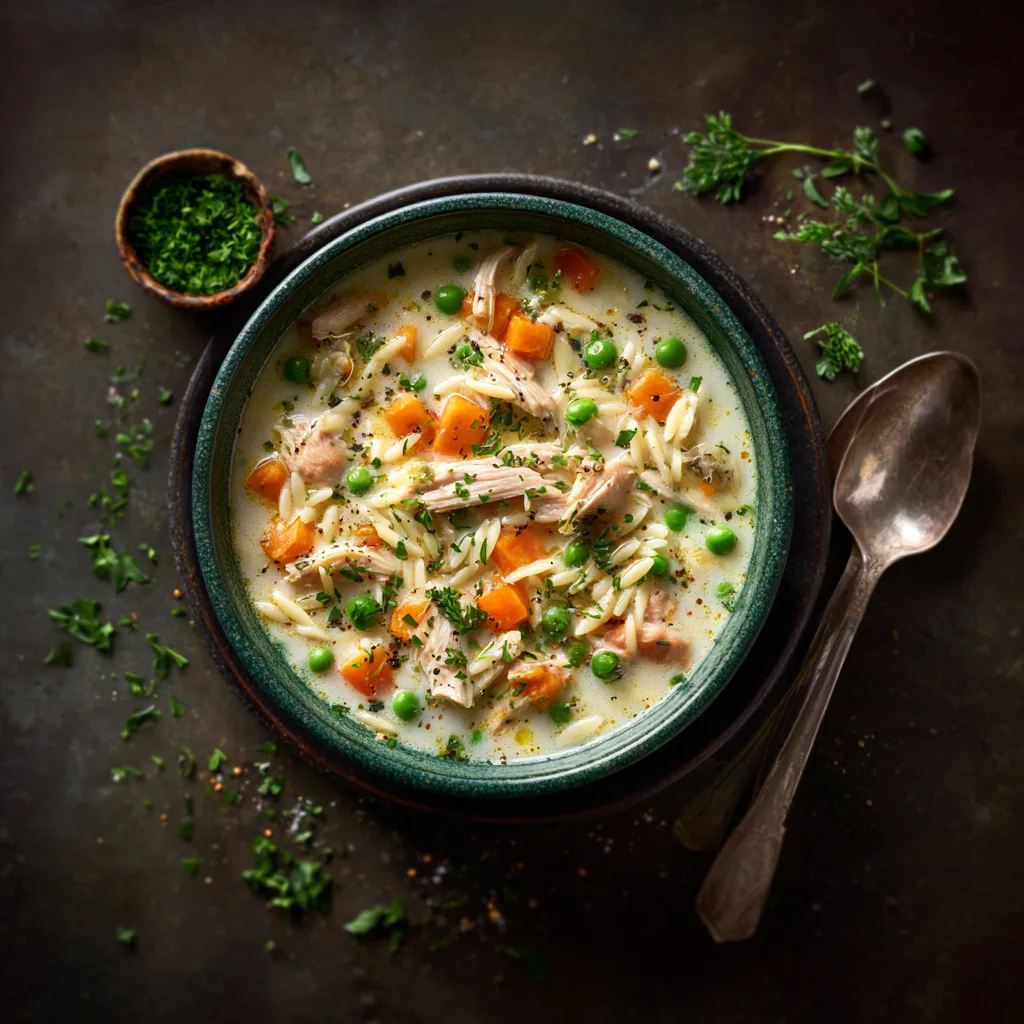 Creamy Chicken Orzo Soup