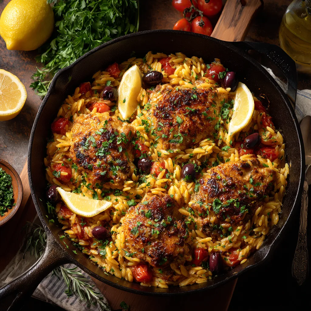 Easy Mediterranean Chicken Orzo Recipe