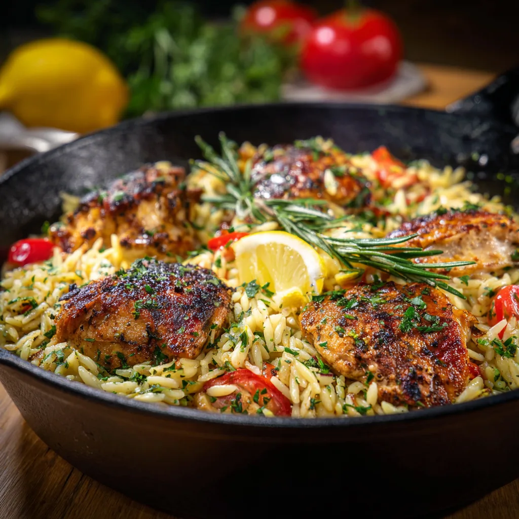 Easy Mediterranean Chicken Orzo Recipe