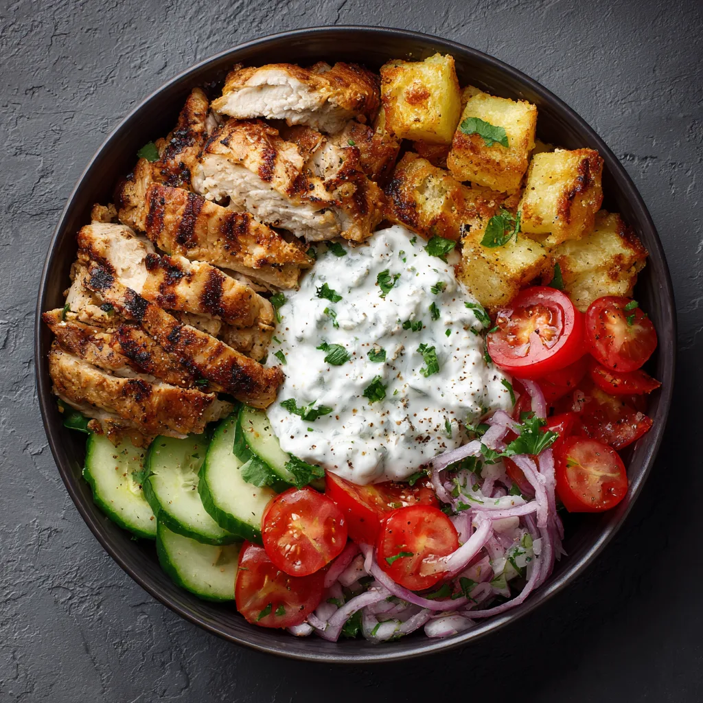 Greek Chicken Gyro Bowl