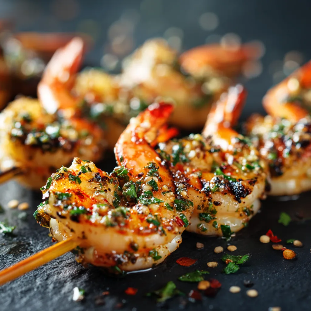 Garlic Butter Shrimp Skewers