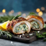 Herbed Ricotta Stuffed Chicken Rolls