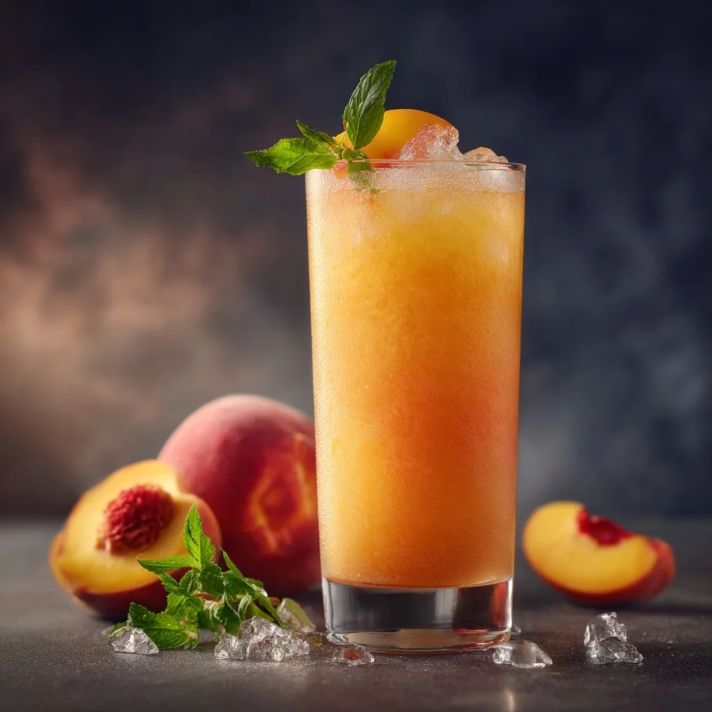 Peach Bellini Mocktail Recipe