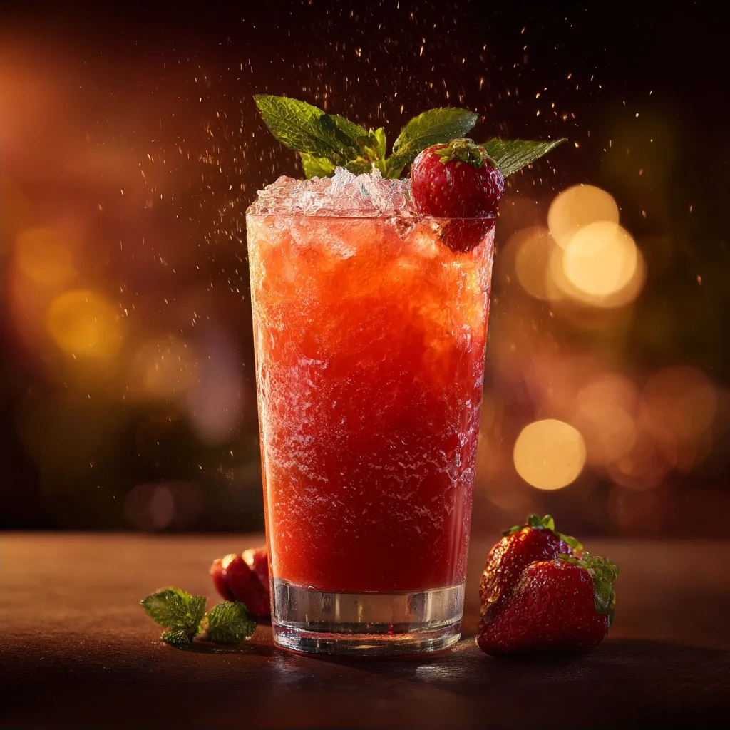 Strawberry Sunrise Mocktail