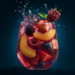 No Alcohol Berry Peach Sangria Mocktail